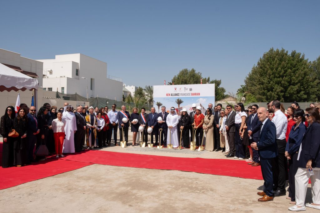 Guests gathered for the groundbreaking ceremony of the new headquarters in Adliya