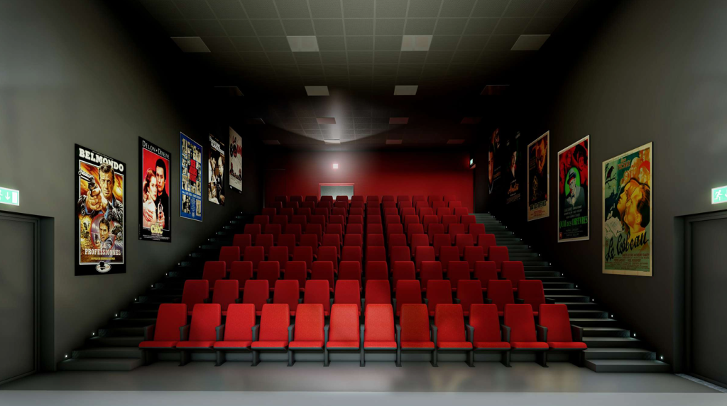 Architectural render of the auditorium of the future Alliance Française Bahrain