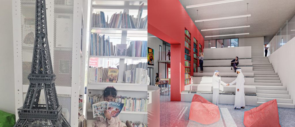 The library of Alliance Française Bahrain